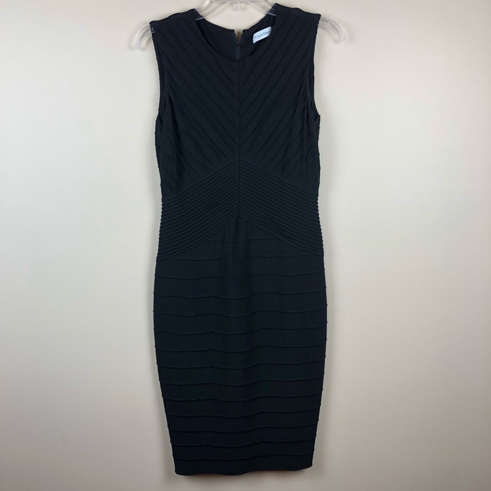 Calvin Klein black midi dress